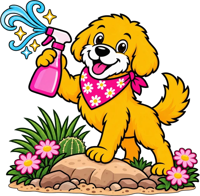 Poopsie Daisy pup with a spray bottle